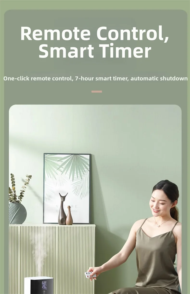 7L Floor Standing Humidifier with Remote Control Baby Room Humidifier Ultra Quiet Quiet Floor Humidifier For Living Room