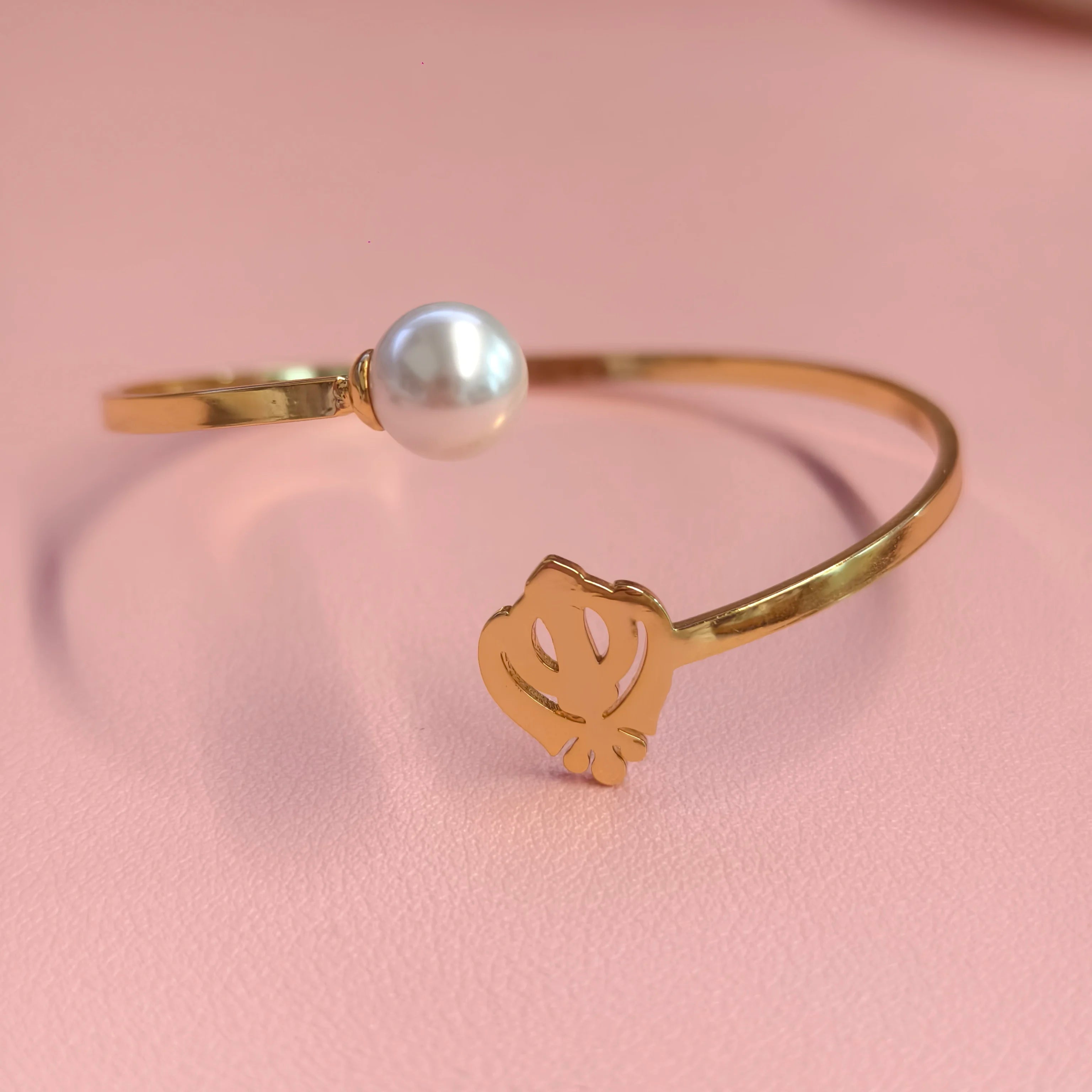 Ek Onkar Khanda Bracelet Cuff Bangles For Women Custom Diamond Bracelet Open Stainless steel Bracelets Gift For Her