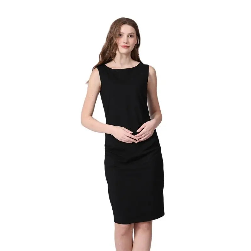 Summer Sleeveless Maternity Dress Knee-Length Casual Stripe Cotton Tank Dress for Pregnant Women Comfortable Mama Clothes