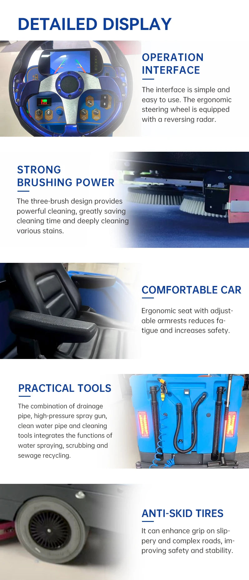 Fast Delivery Floor Scrubber Durable ide-on Road Sweeper Big Size Floor Scrubber Machine Industry Floor Scrubber Machine
