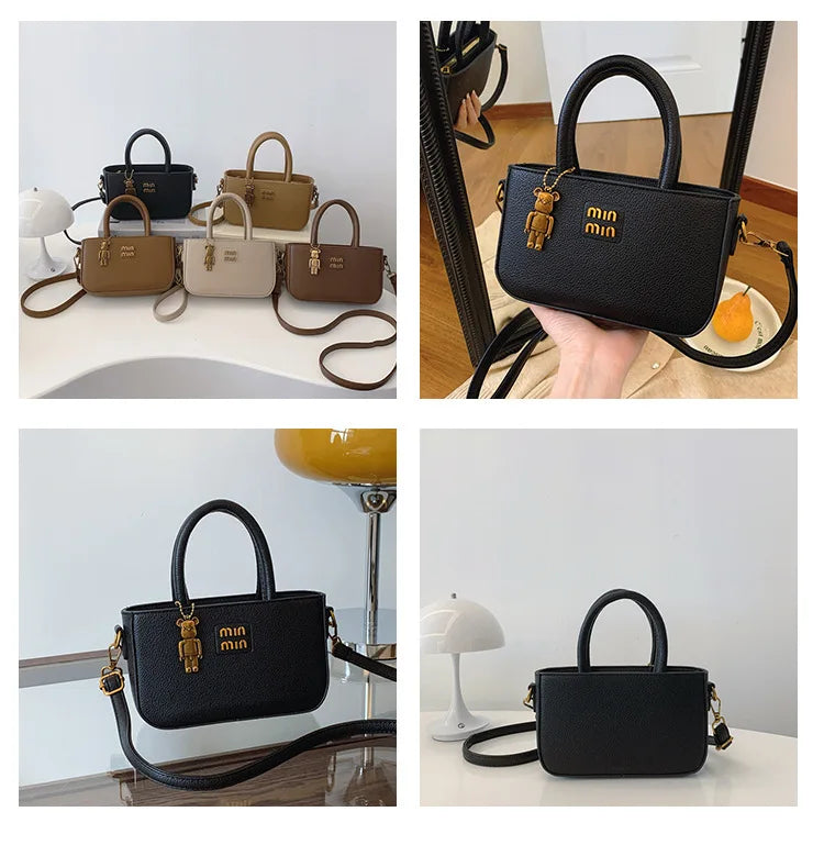 2025 New Trendy Women's Small Square Bag Minimalist Luxury Shoulder Bag for Mobile Phone Girl Fashion Crossbody Pouch Purse
