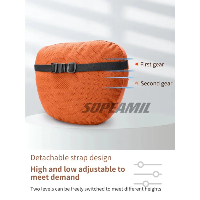 Car Suede Leather Headrest Seat Waist Cushion Pillow Jeep Patriot Commander Renegade Compass Grand Cherokee Wrangler Gladiator