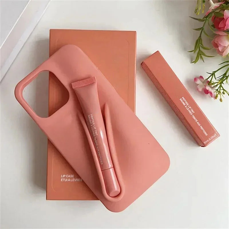 Hot Sale Lipstick Ribbon Toast Gift Set Soft Phone Case For iPhone 16E 16 15 14 13 12 11 Pro Max Plus With Box Lip Gloss Cover