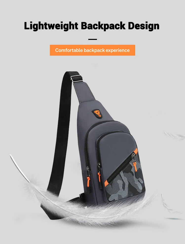 Casual Men Crossbody Shoulder Bag Chest Bag Outdoor Travel Sports For Ferrari Roma F80 296 GTB GTS SF90 Stradale Spider Spyde
