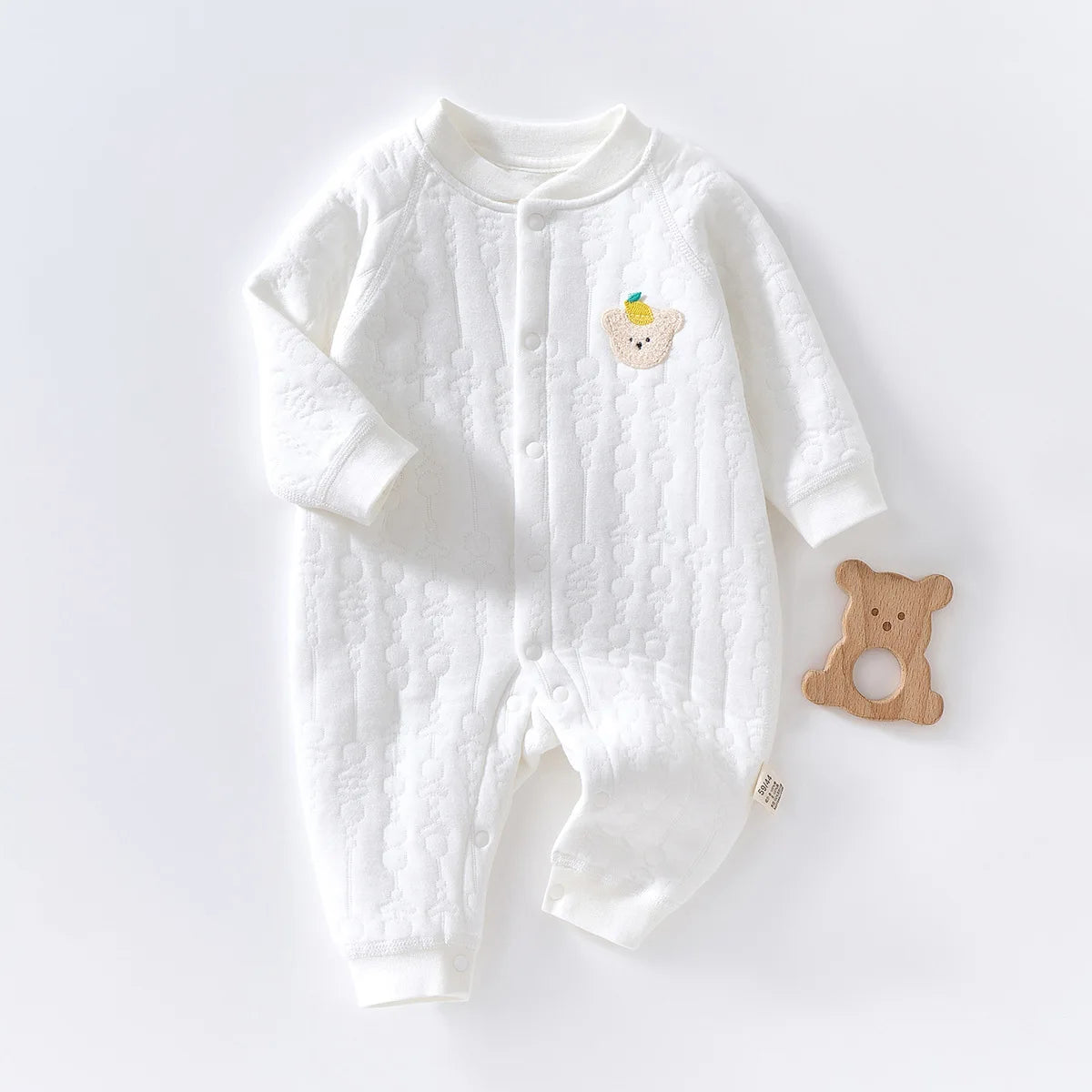 AYNIGIELL Baby Jumpsuit Autumn Winter Warm Sleepwear Pure Cotton Newborn Clothes 0-18 Months Newborn Boys and Girls Jumpsuit