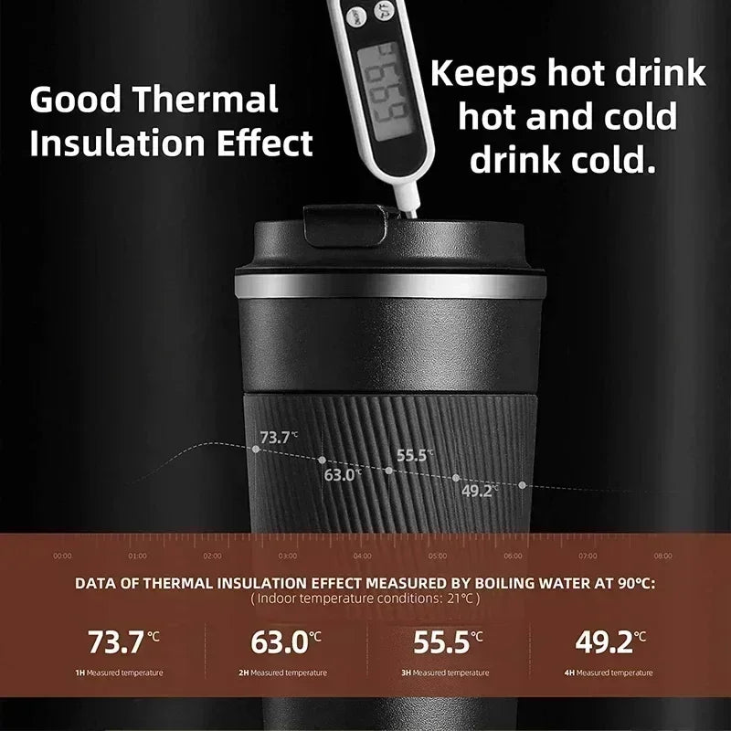 510ml stainless steel coffee cup hot mug for Mercedes-Benz A B C E S-Class W204 W205 W212 W213 W176 GLC CLA AMG W177 G63 GLA