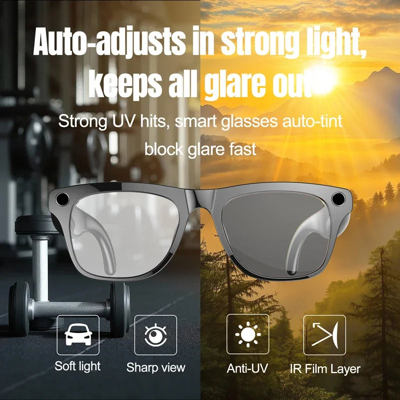 Xiaomi Smart AI Glasses HD 8K Photochromic Multifunction Bluetooth Calling Voice Assistant Music Player Translate Camera Glasses
