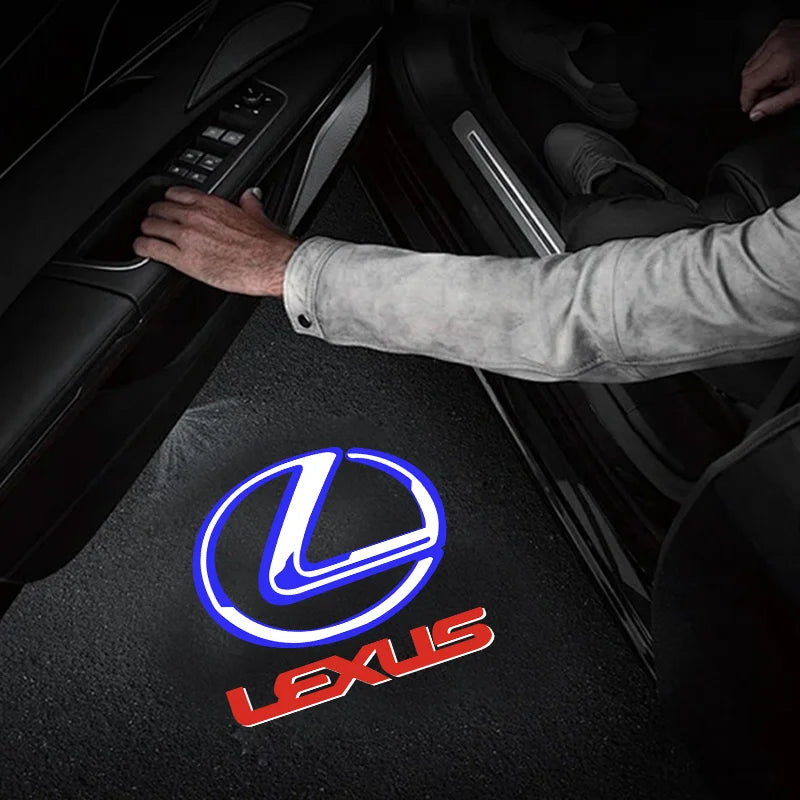 LED Car Door Logo Projector Ghost Shadow Welcome Light For Lexus ES250 ES300 ES350 RX300 LX470 LX570 ES RX GX UX RC Accessories