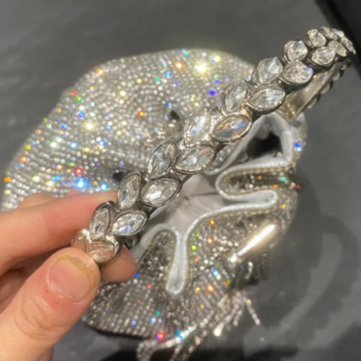 silver clutch bag Luxury Designer Women's Barrel Sparkling Rhinestone Banquet Bag Tassel wallet woman party High Quality Chain