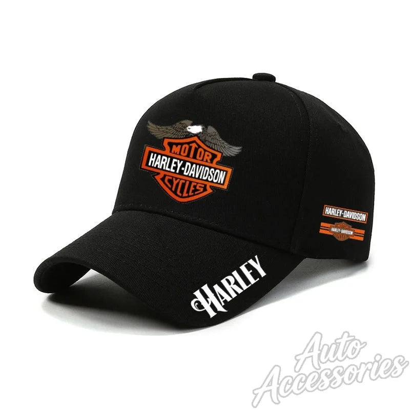 For Harley Davidson PA1250 Fashion Motorcycle Print Baseball Hat Summer Outdoor Sport Casual Hat Adjustable Racing Sunscreen Hat