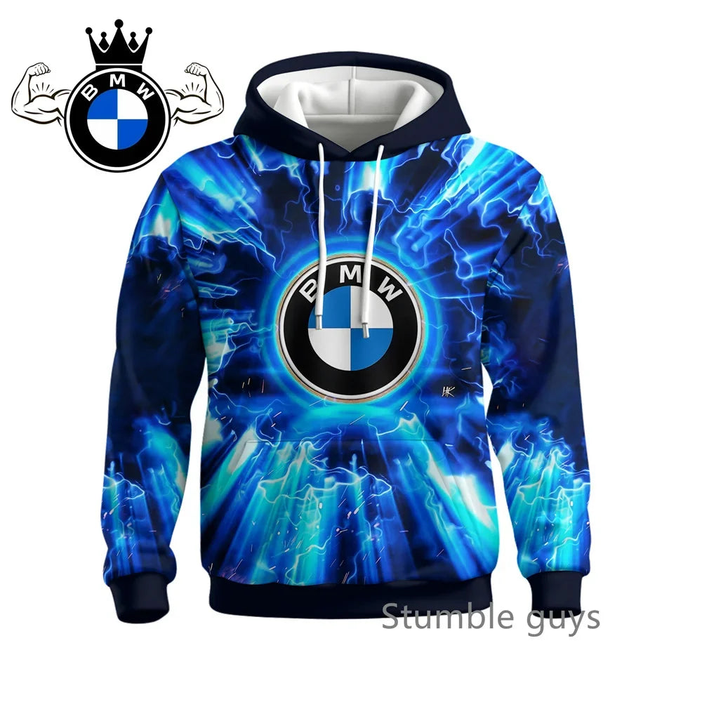 Autumn Men's BMW Hoodie Long Sleeve Sweatshirt Jacket Coat Sports Motorcycle Racing M Power Car Brand Casual Fashion