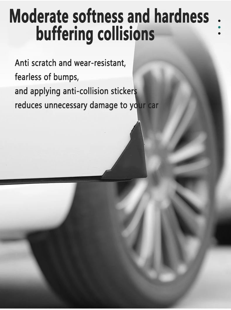2/4pcs Universal Car Door Corner Protectors, Sport Pattern Silicone Anti-Scratch Bumper Covers for Vehicle Door Protection