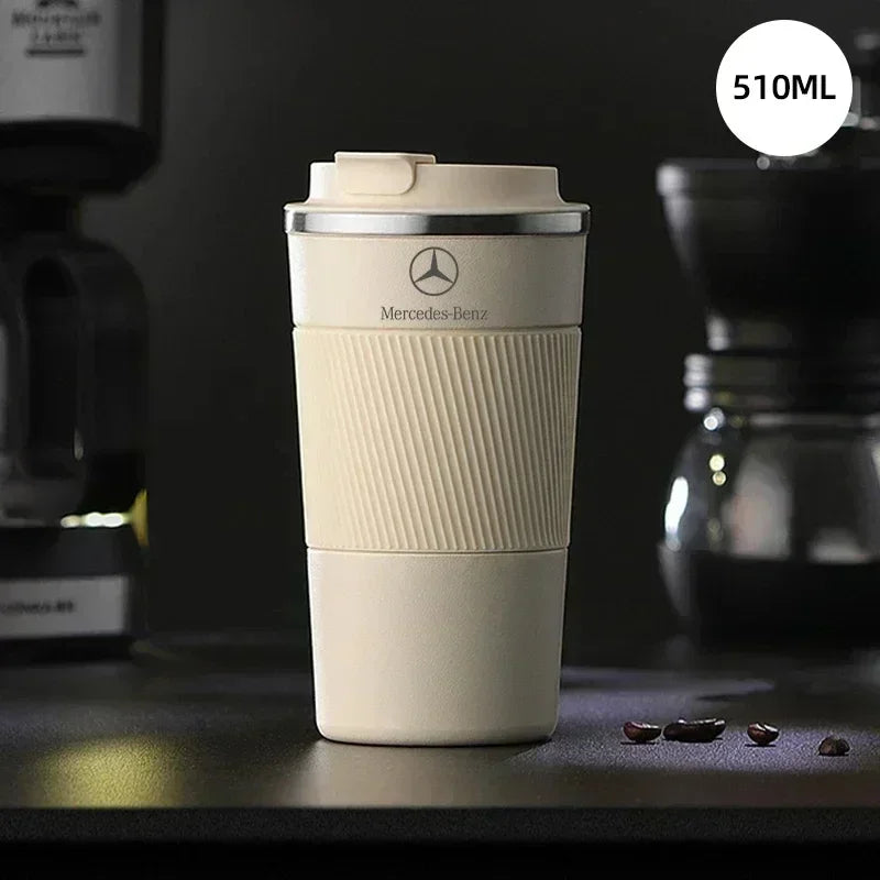 510ml stainless steel coffee cup hot mug for Mercedes-Benz A B C E S-Class W204 W205 W212 W213 W176 GLC CLA AMG W177 G63 GLA