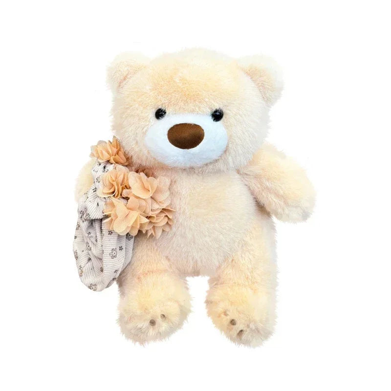 Cute Teddy Bear Plush Toy With Flower Plush Bouquet Love Bear Doll Romantic Holiday Gift Gifts Valentine's Day