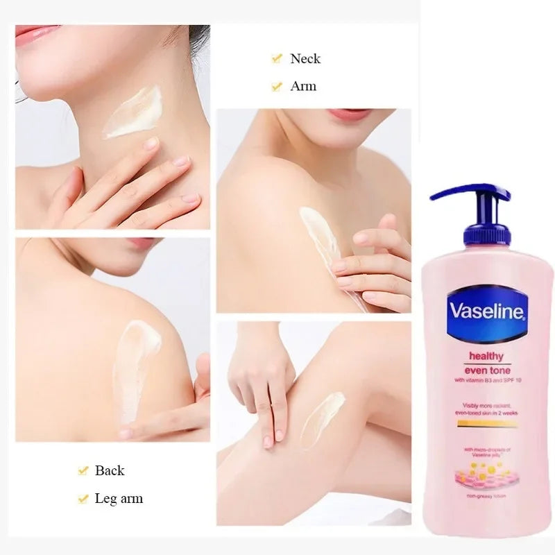 400ML Vaseline Healthy Even Tone with Vitamin B3 and SPF 10 Body Lotion Skin Brightening Cream Contains Visibly More Radiant