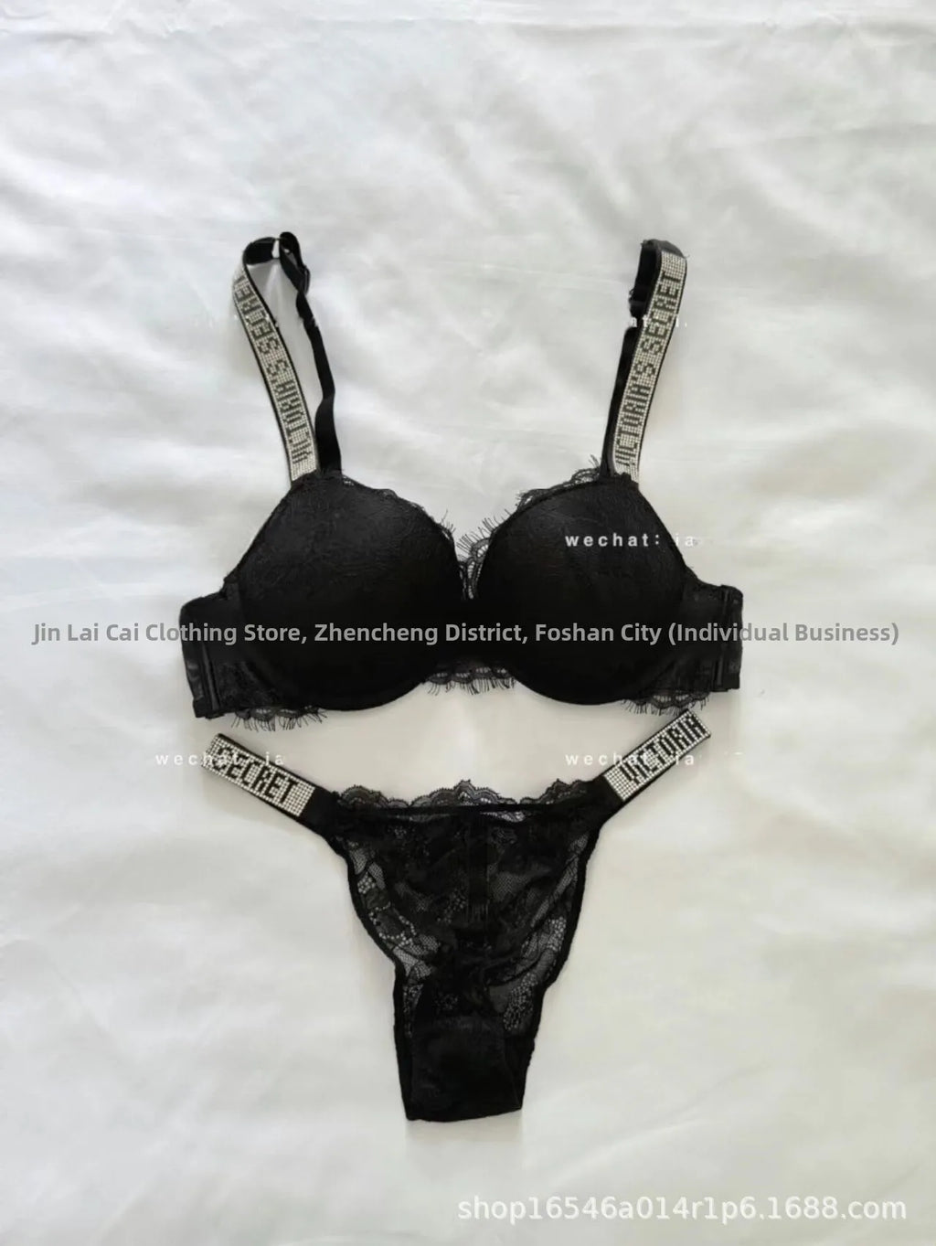 Sexy Diamond Lingerie Set Thickened Shaping Adjustable Bra Ensemble Comfortable Gathered Upper Lift Traditional Style Luxury...