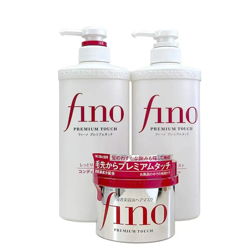 Fino Oil Control Fluffy Shampoo Conditioner Controls Oil Deeply Nourish Improve Frizz High Permeability Hair Improves Frizz