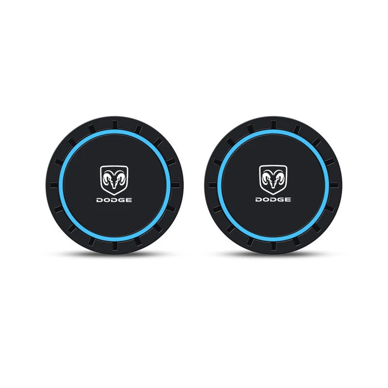 2Pcs Non-slip Car Water Cup Slot Non-Slip Mat Pad For Dodge Durango Ram 1500 Charger Caliber Journey Demon Nitro Challenger