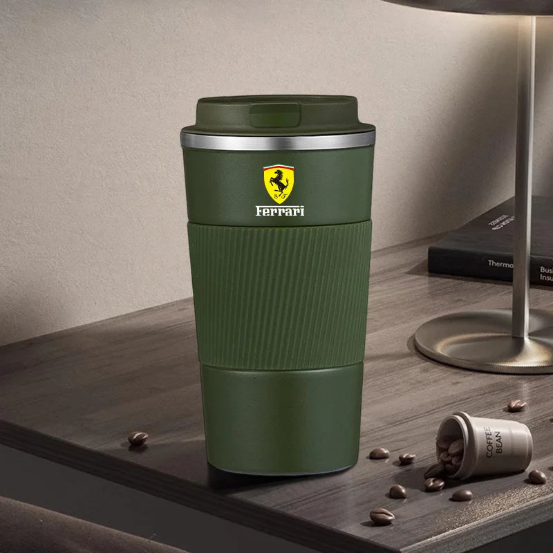 F1 Ferrari Car Emblem Stainless Steel Thermals Mug Coffee Water Cup For Ferrari Roma 488 Portofino F8 Roma Spider SF90 Superfast