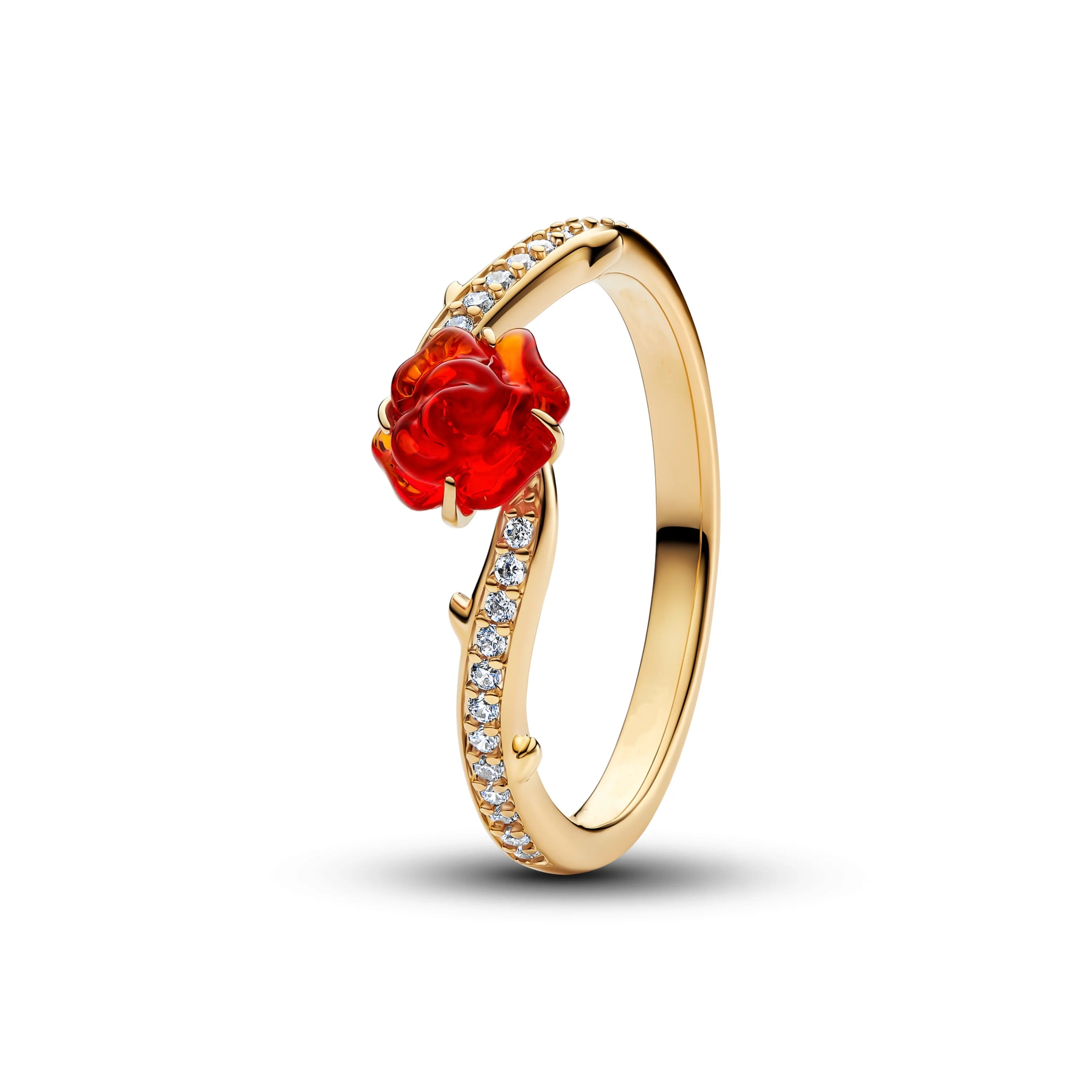 Hot Sales S925 Sterling Silver Disney New Style Charm Ring Crystal  Fashionable Luxury Accssory For Women Wedding Gift