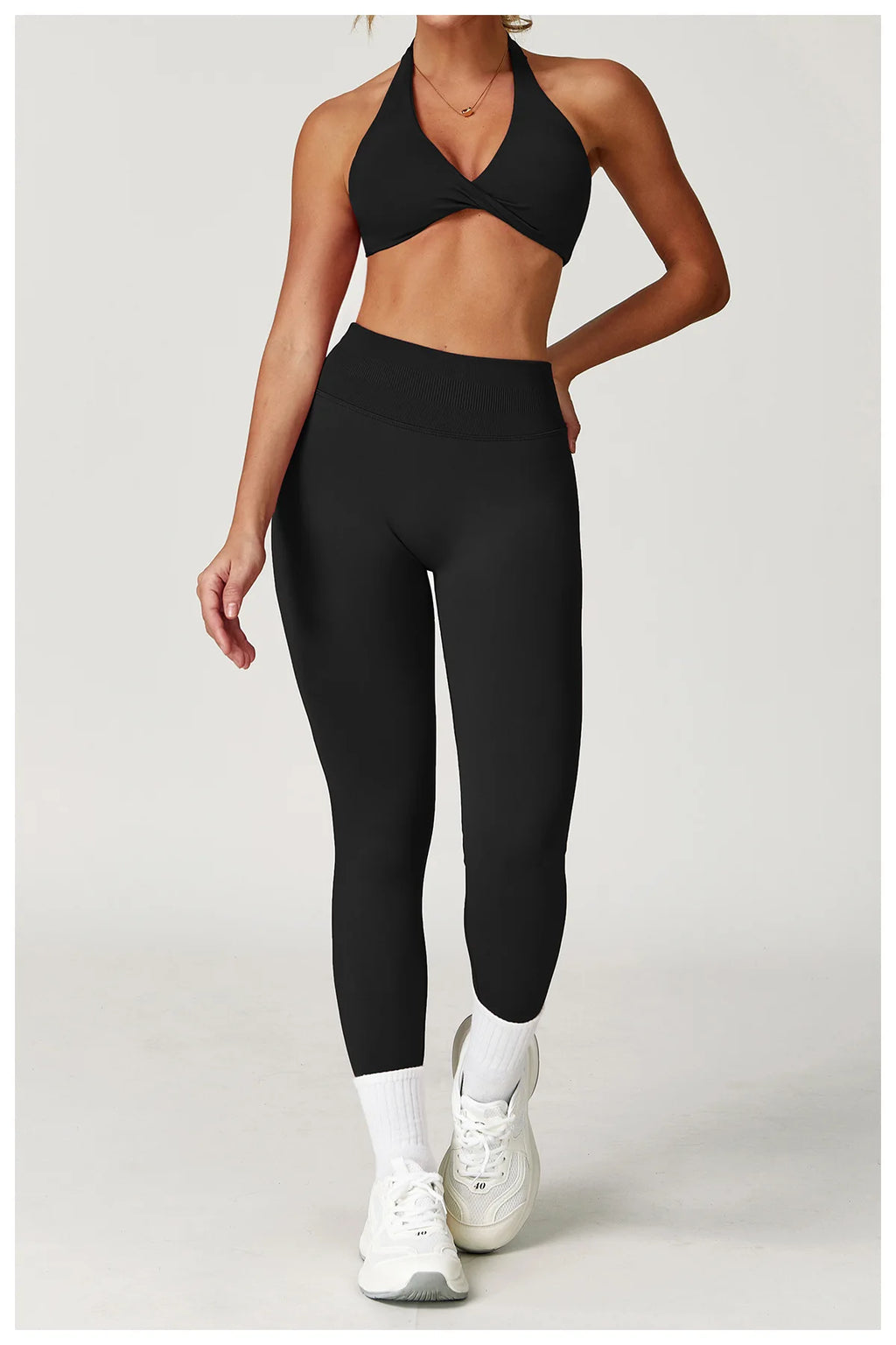 Seamless Yoga Set Gym Clothes 2PCS Women Sportswear Yoga Suits Tracksuits Fitness Long Sleeved Jacket Sports Bra Gym Leggings