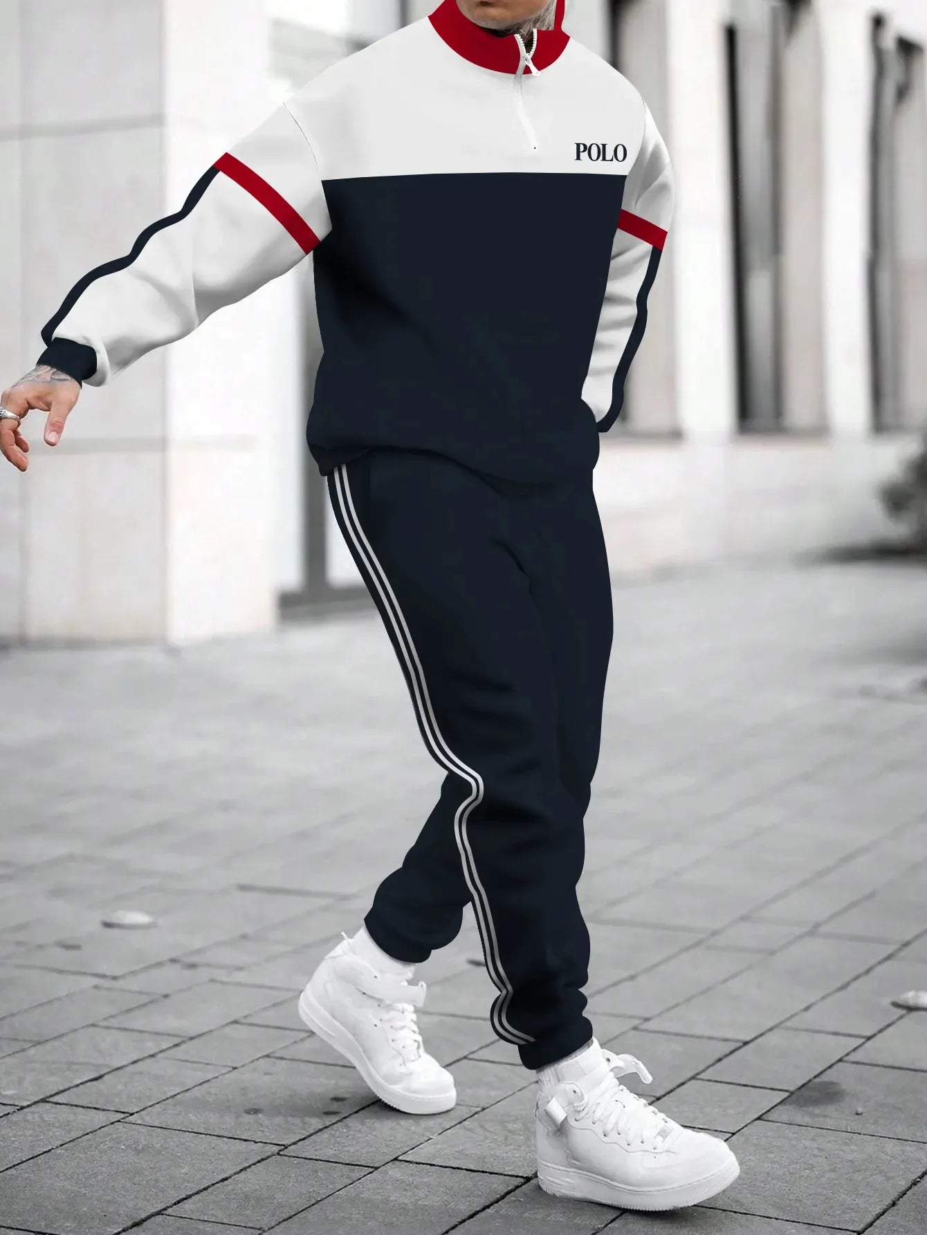 Men's Hoodie Sweatshirt 3D Print Casual Sportswear Long Sleeve Loose Fit Spring Autumn Set with Pants Polyester Fabric