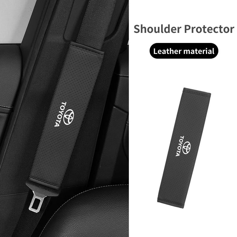 Car Seat Shoulder Pad Cover Seat Belt Buckle Protector Auto Accessories For Toyota Vellfire CHR Corolla Yaris Aygo GT86 Prius RA