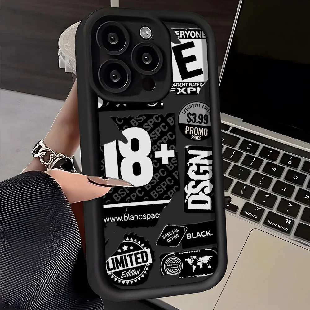 Soft TPU Silicone Phone Case For iPhone 11 12 13PROMAX 14 15 16PLUS 17AIR Shockproof Funda Cover