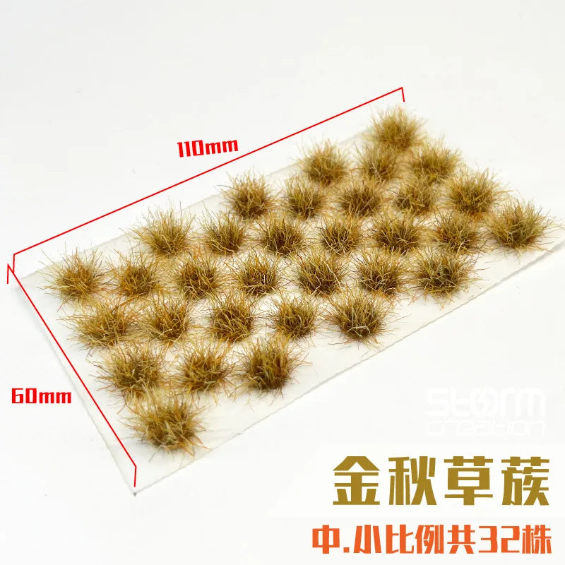 Miniature Seasonal Grass Cluster Model Kit Simulation Grass Nest Mutlicolor Grass Tuft Plant Diorama for Diy Toys Model Making