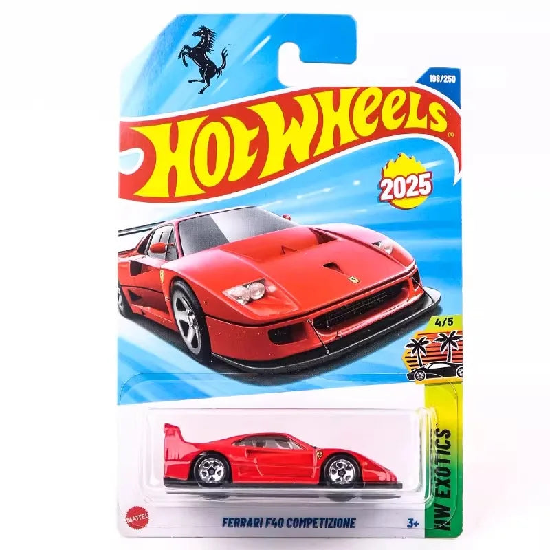 Hot Wheels 2025 C4982 Ferrari Set - Ferrari SF90/F40/365 Alloy Car Models, 1:64 Diecast Racing Cars for Collectors Kids Toys