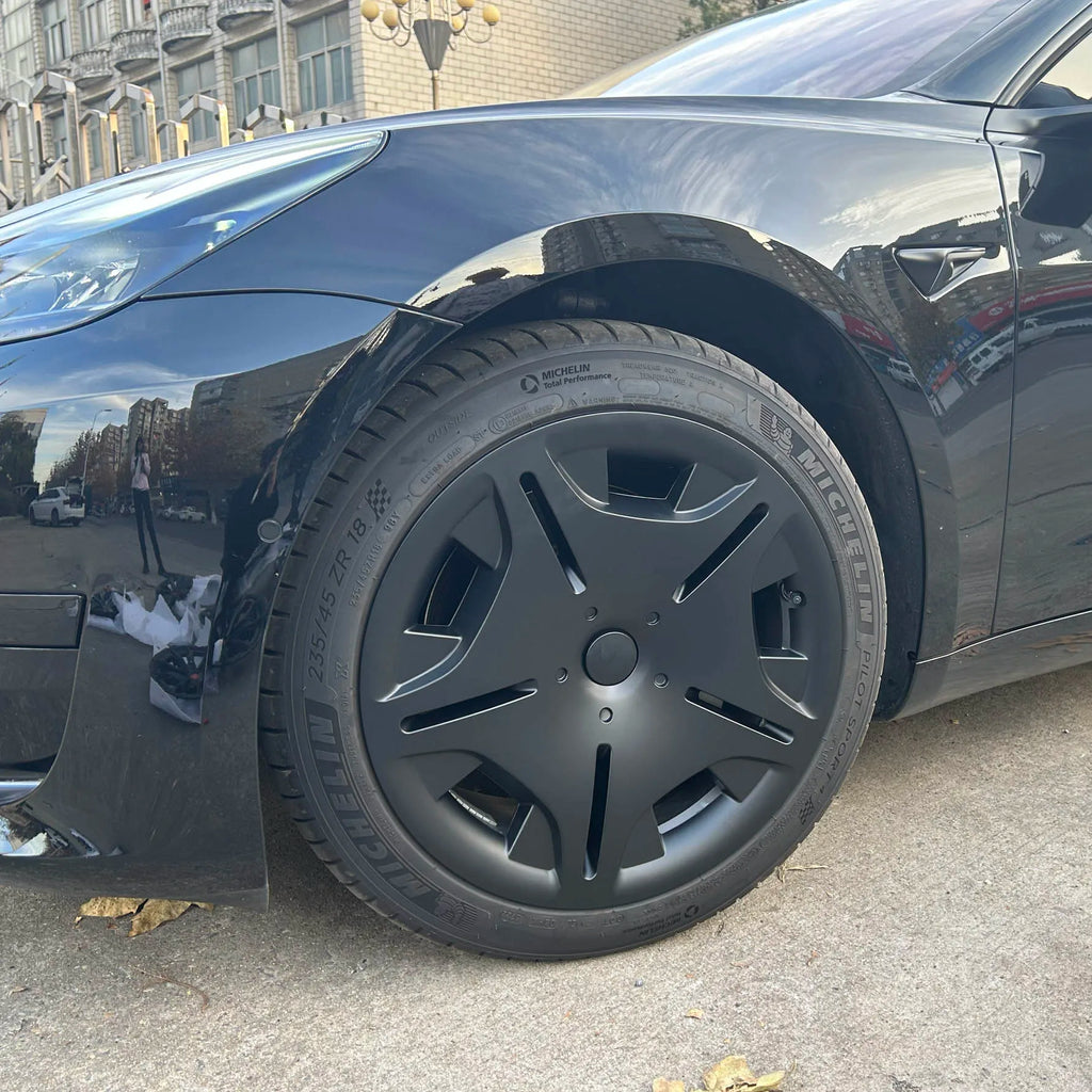 For Tesla Model 3 Performance Hub Cap 4PCS Replacement Wheel Cap Automobile 18-Inch Hubcap Full Rim Cover Accessories 2018-2023
