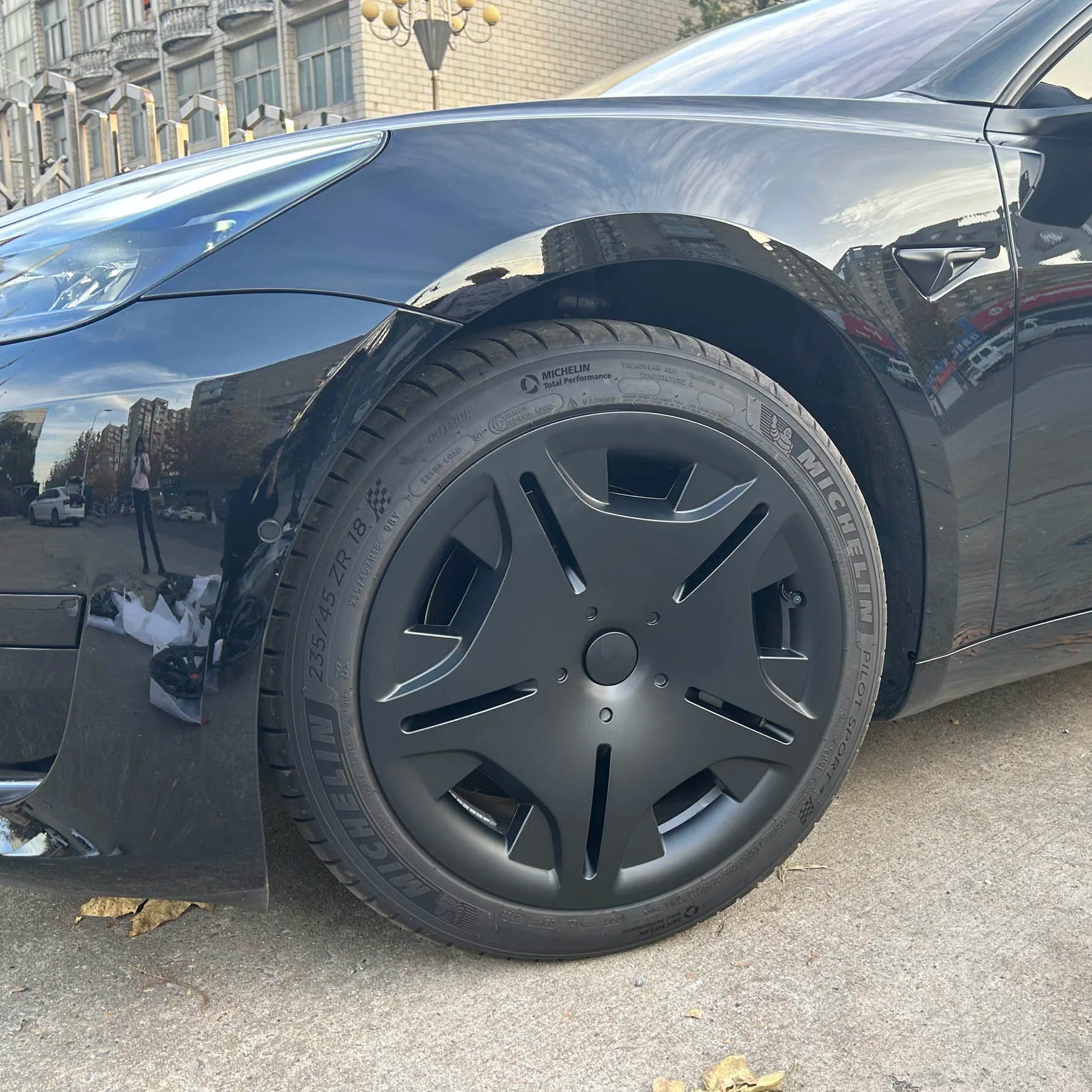 For Tesla Model 3 Performance Hub Cap 4PCS Replacement Wheel Cap Automobile 18-Inch Hubcap Full Rim Cover Accessories 2018-2023
