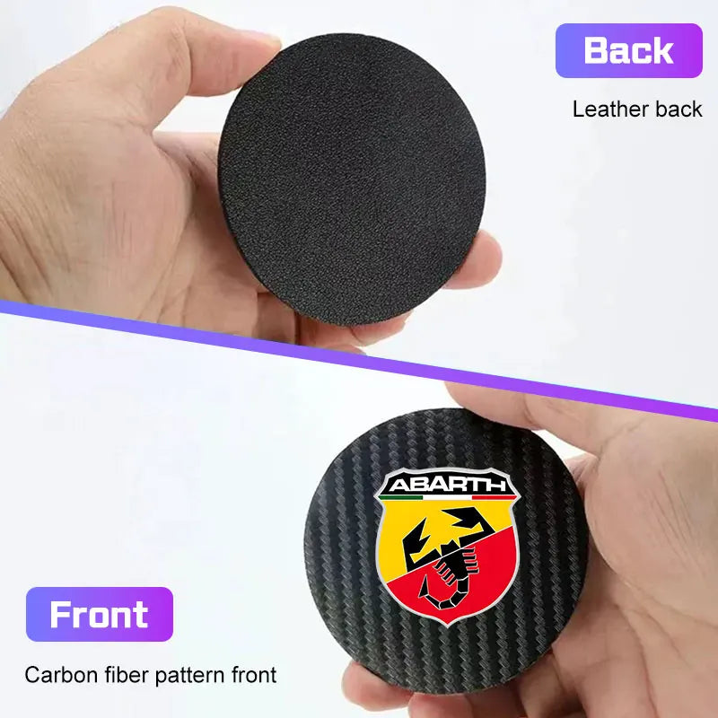 For Fiat 500 Punto 500x Bravo Stilo Ducato Abarth 500L 695 125 Car Coaster Water Cup Anti-slip Pad Water Cup Bottle Holder Mat