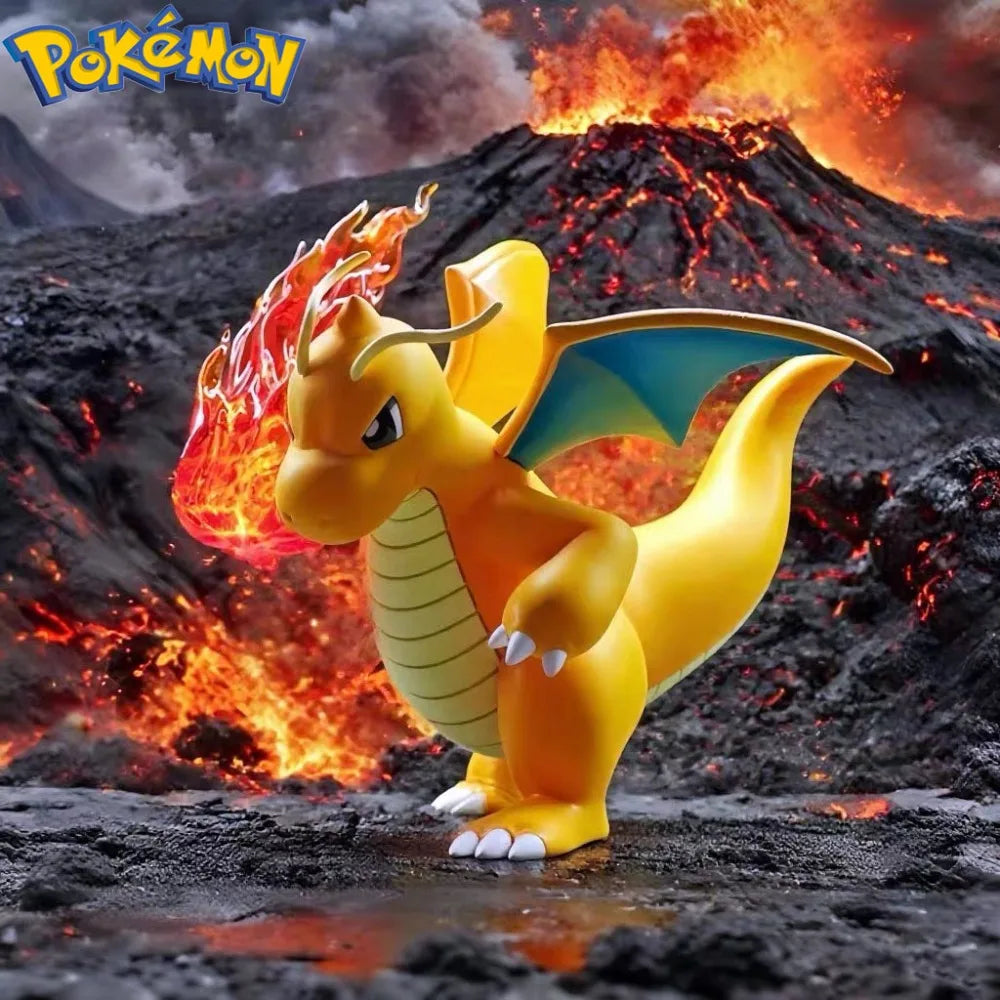 10cm/3.93in Anime Pokemon Figure  Fire Punch Dragonite Figures Pokemon Action Figure Pvc Collection Model Toys Gifts