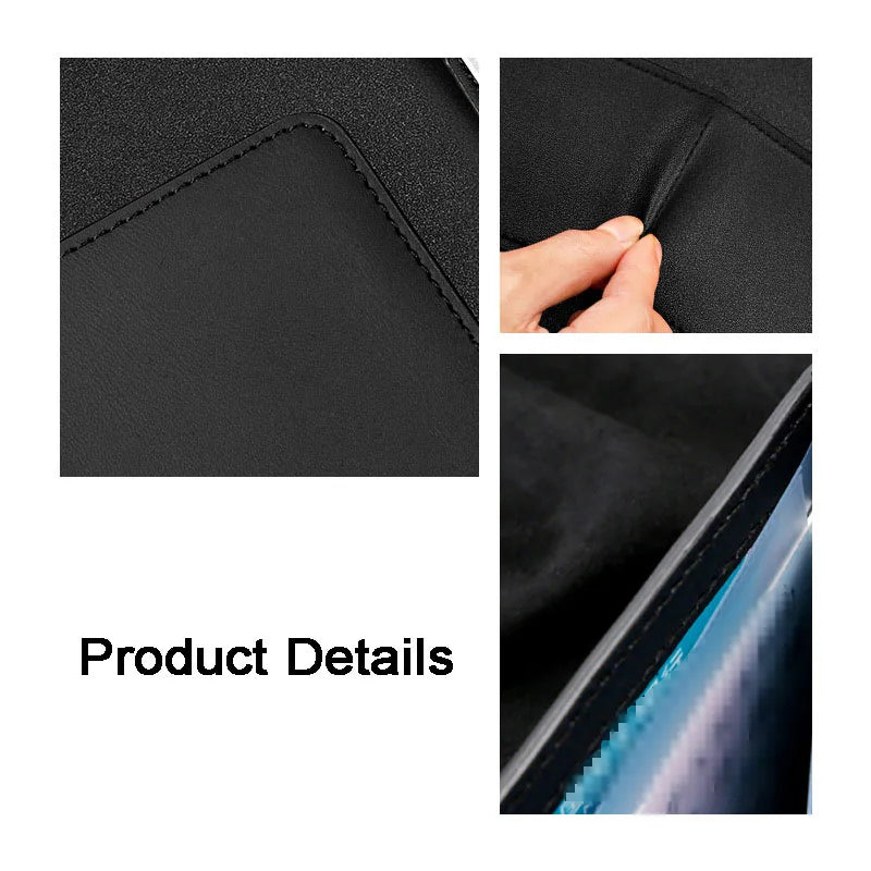 Car leather card storage bag,multi-transparent card position,car accessories,for Ford Mustang Logo Raptor Fusion Explorer Focus