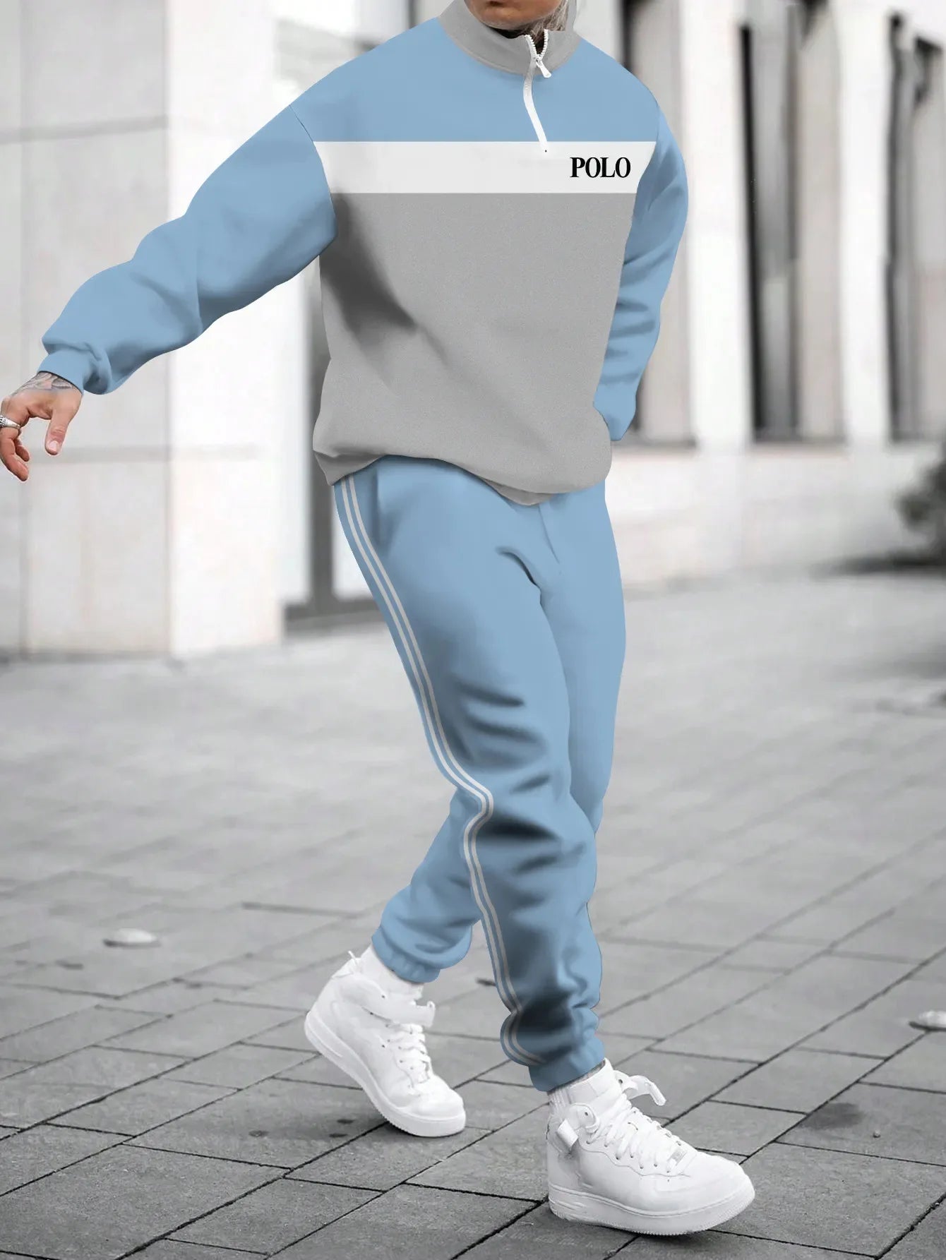 Men's Hoodie Sweatshirt 3D Print Casual Sportswear Long Sleeve Loose Fit Spring Autumn Set with Pants Polyester Fabric