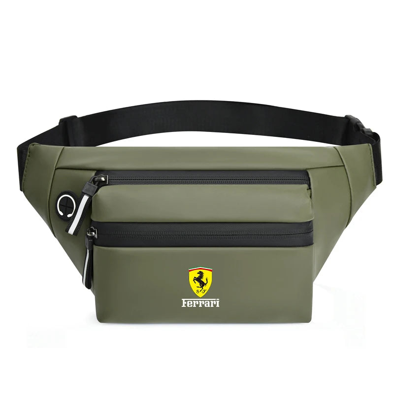 Fashion Men's Waist Bag Outdoor Sports Crossbody Bag Chest Packs For Ferrari F430 Stradale 458 488 599 612 F8 FF Charles Leclerc