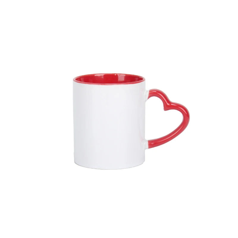 Customize white Ceramic coffee cup Creative customize logo Mug white Pnik handle Ceramic cups Print Pictures logo text mugs