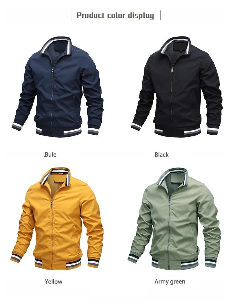 Spring and Autumn Men Jacket Casual Long Sleeved For Ferrari F1 Racing Suit Stand-up Collar Jackets Sports Riding Windproof Coat