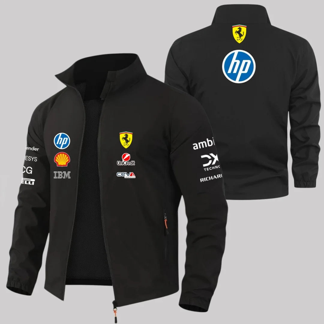 Scuderia Ferrari 2026 Charles Leclerc Hamilton Schumacher Jacket, Outdoor MOTO Windproof Jacket, Men's and Women's Fan Jackets