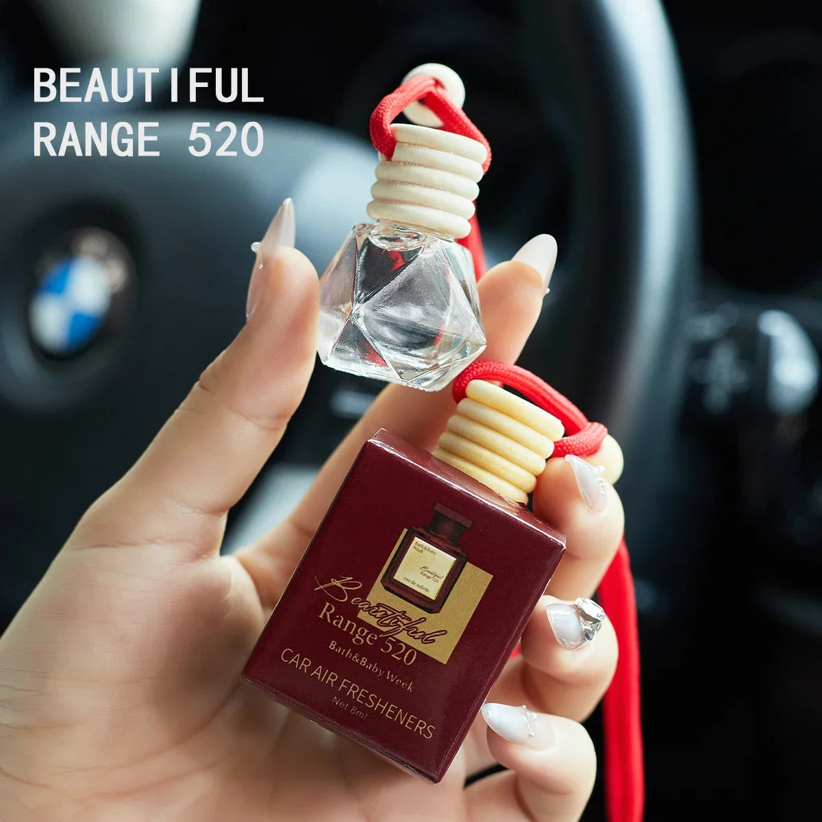 A car fragrance for automotive interior accessories, a long-lasting car air freshener that maintains a charming and fresh scent.