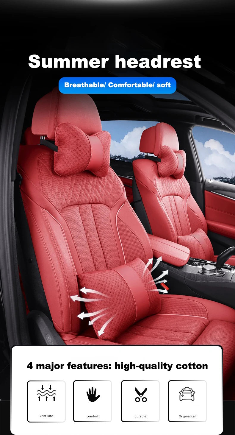 1pcs Car Headrest/Lumbar Support Neck Pillow Waist Cushion For Honda Civic Accord Vezel Fit CRV HRV Crz Hrv Polit Jazz Jade