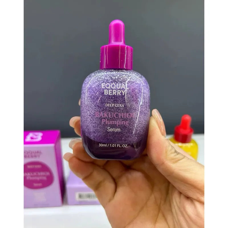 30ML EQQUALBERRY BAKUCHIOL Plumping Serum 5,000 PPM Retinol Alternative Vitamin C Serum Whitening Smoothing Facial Skin Care