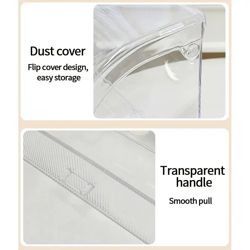 30x17.5x36cm Large Drawer Organizer Makeup Clear Acrylic Box With Perfume Cosmetic Display Capacity Lid Cosmet Storage Box