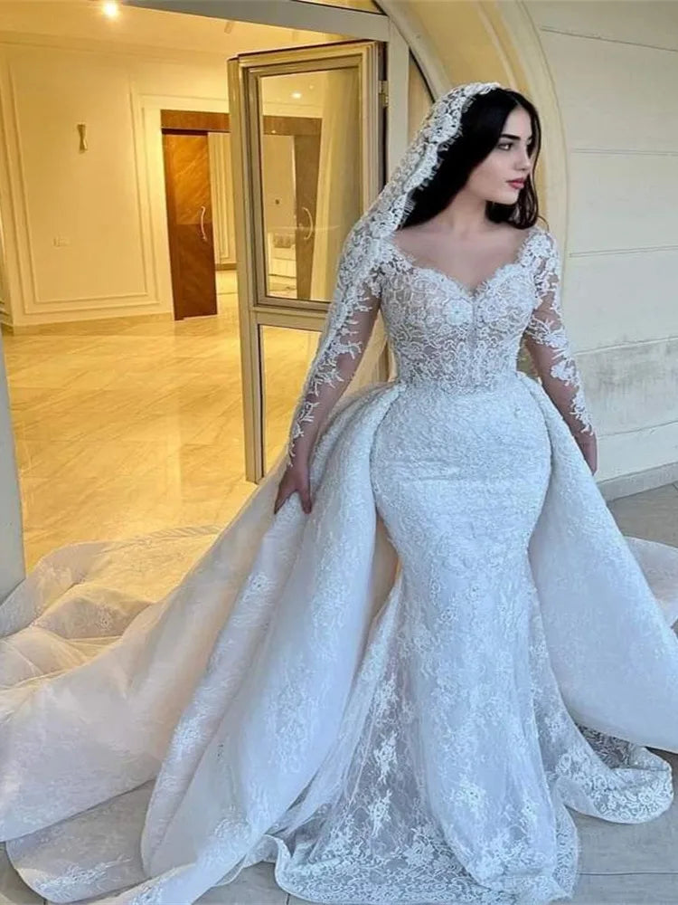 luxury mermaid wedding dress