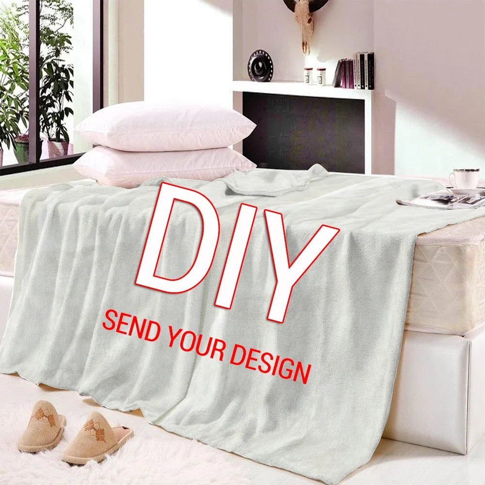 Custom Photo Blanket Personalized Christmas Gift With Your Picture Soft Fleece Throw Cozy Home Decor For Family And Friends