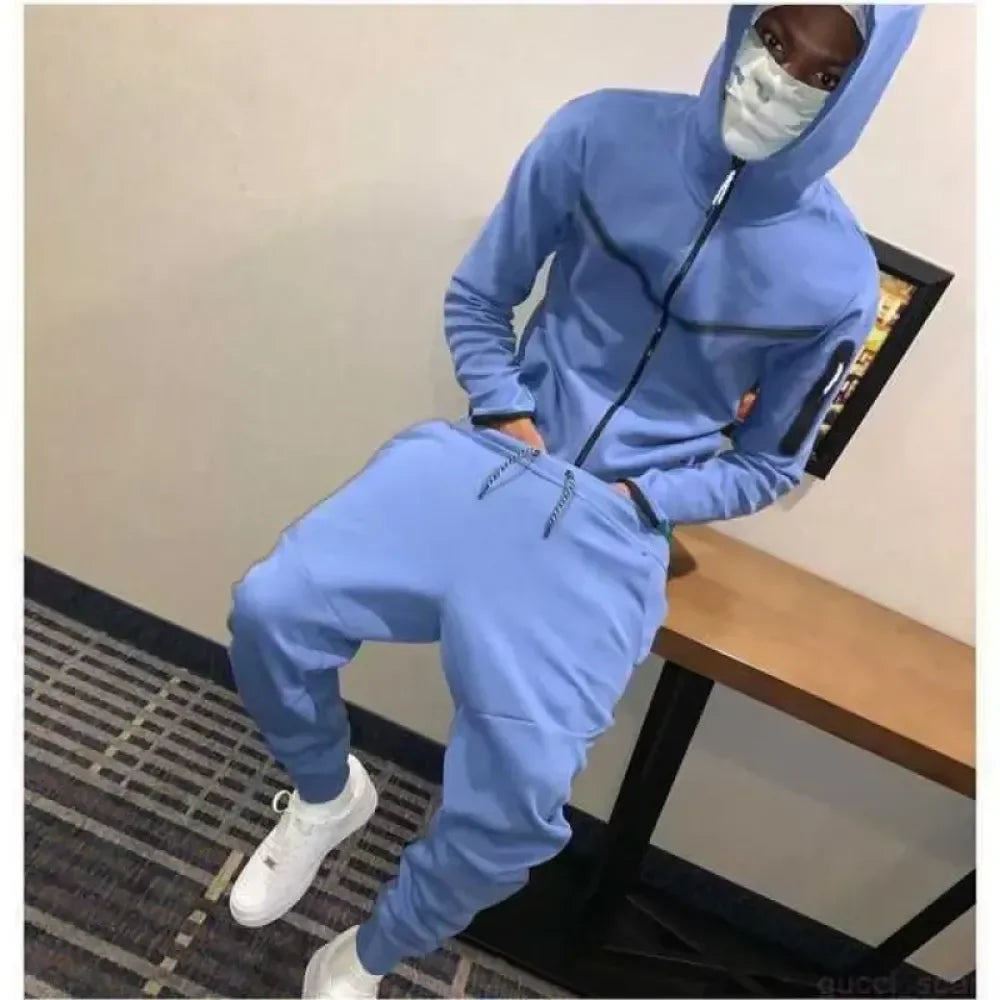 Men's Tracksuits Sports Suit Cotton Brand Tech Fleece Good Quality Hoodie Male Training Wear Sweatshirt Set Sweatpants