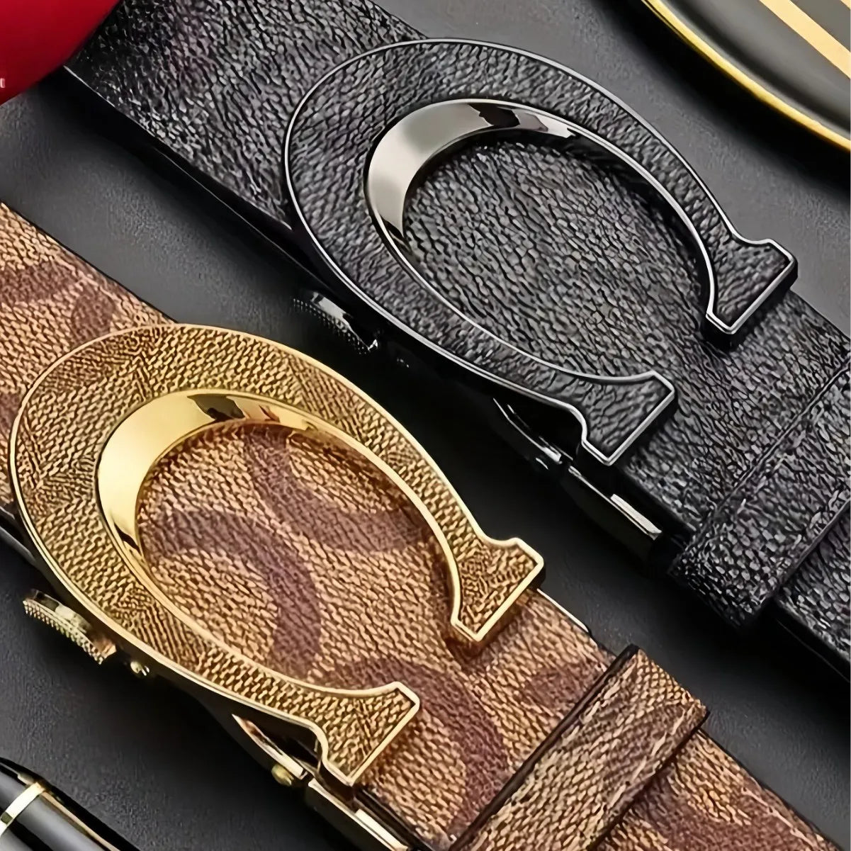 New Genuine leather casual fashion men belts cowhide alloy automatic buckle luxury brand men belt versatile trendy blets for men