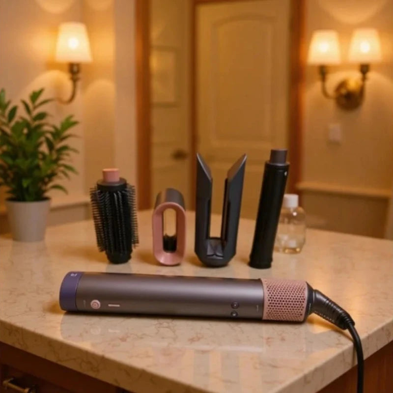 New;HS09 Bestselling 7-in-1 High Speed 110000 RPM Hair Dryer with Negative Ion Wrap and Hairstyling Outdoor Hotel Curler