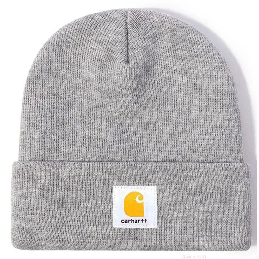 Unisex Knitting Wool Beanie Skullies For Men Women Color Elastic  Hat Fashion Label Outdoor Ear Warmer Pullover Cap